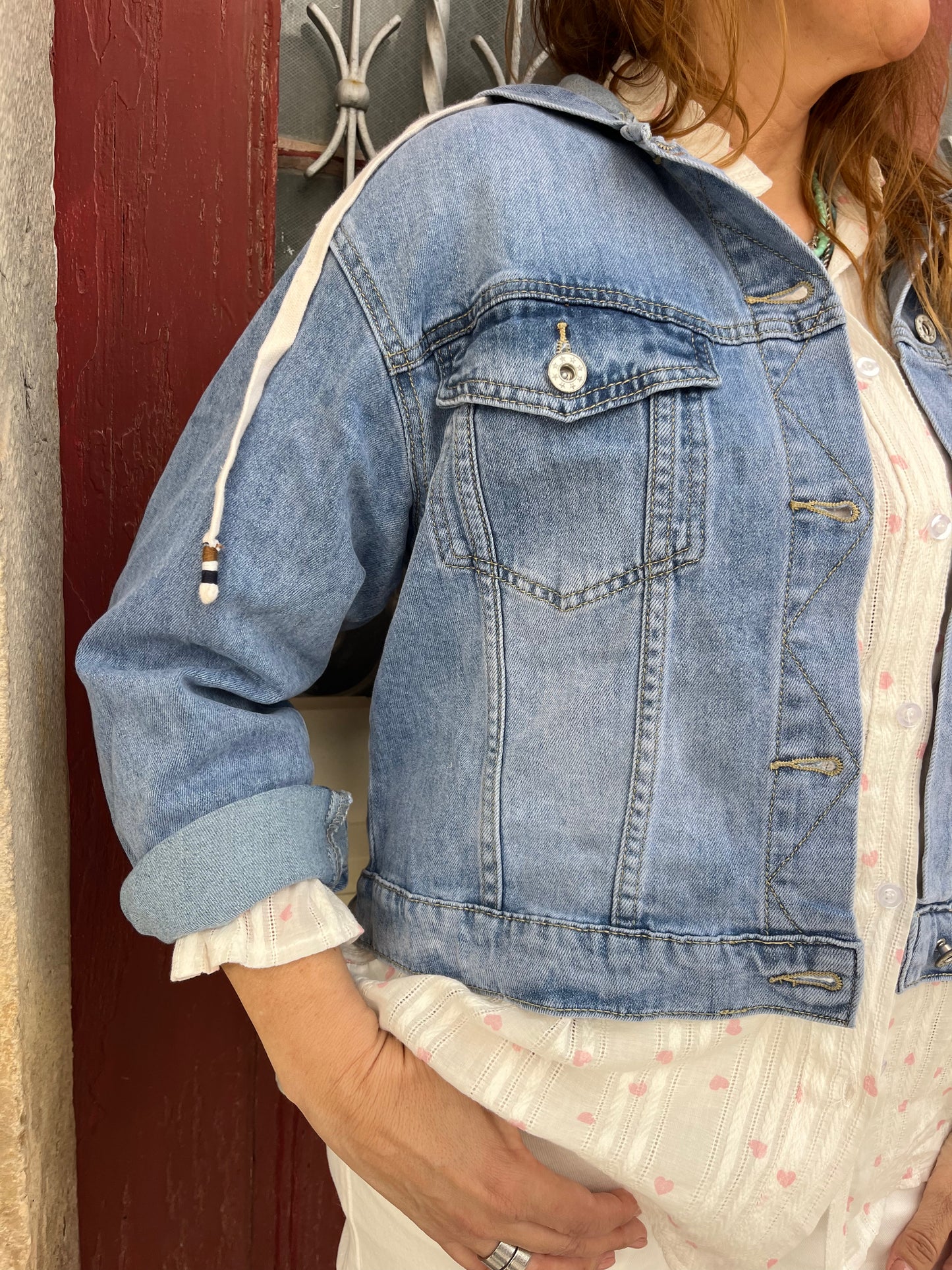 CASACO DE GANGA COM CAPUZ