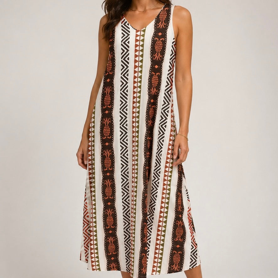 VESTIDO DE MALHA FRIA AZTECA