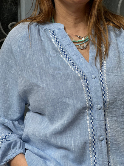 CAMISA COM MANGA BALÃO