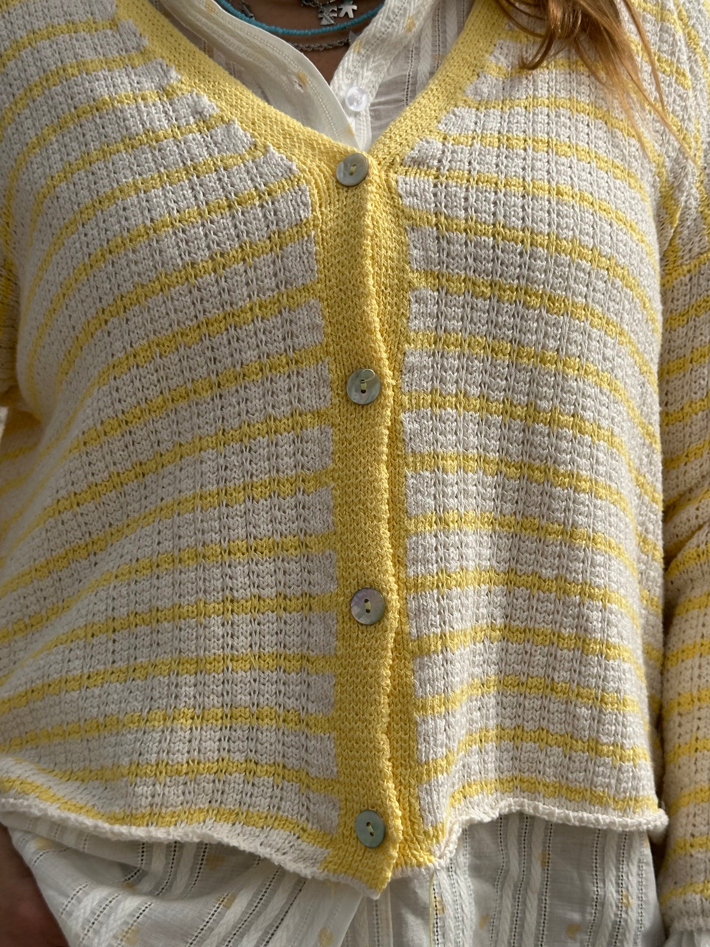 CARDIGAN DE LINHA DE ALGODÃO