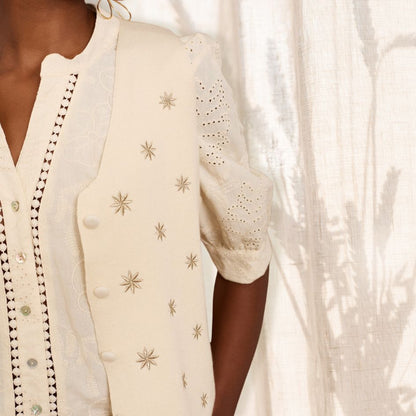 MEISÏE | COLETE DE MALHA COM ESTRELAS