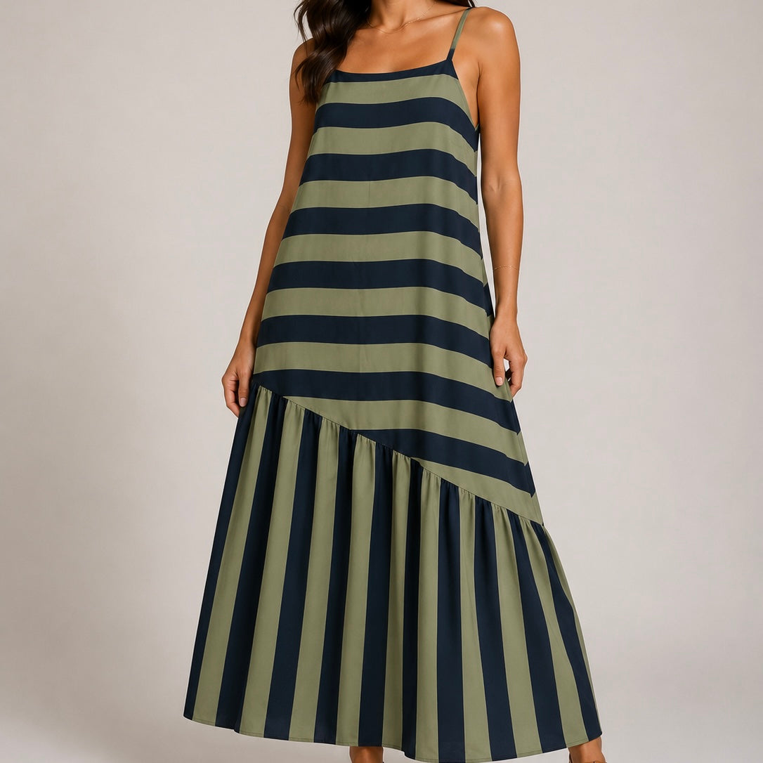 VESTIDO LISTRADO DUPLO