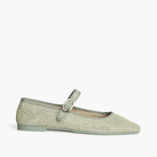CORINA | MARY JANE CROCHÊ VERDE KAKI