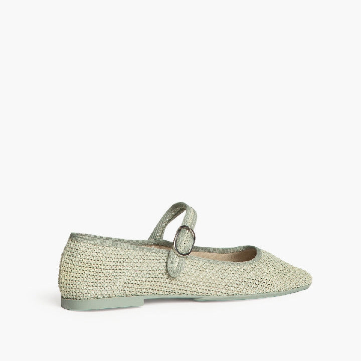 CORINA | MARY JANE CROCHÊ VERDE KAKI