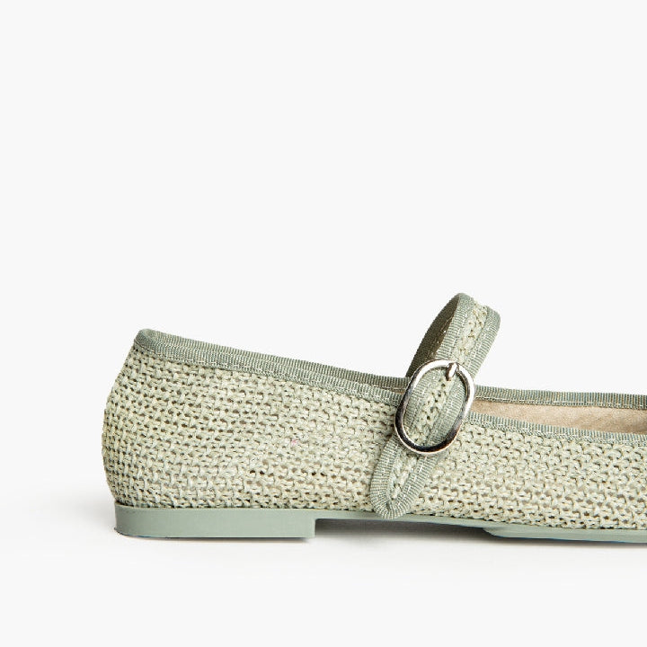CORINA | MARY JANE CROCHÊ VERDE KAKI