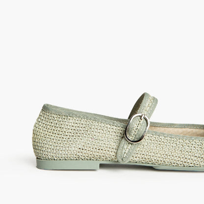 CORINA | MARY JANE CROCHÊ VERDE KAKI