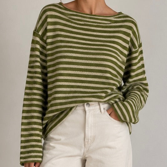 CAMISOLA DE MALHA ÀS RISQUINHAS