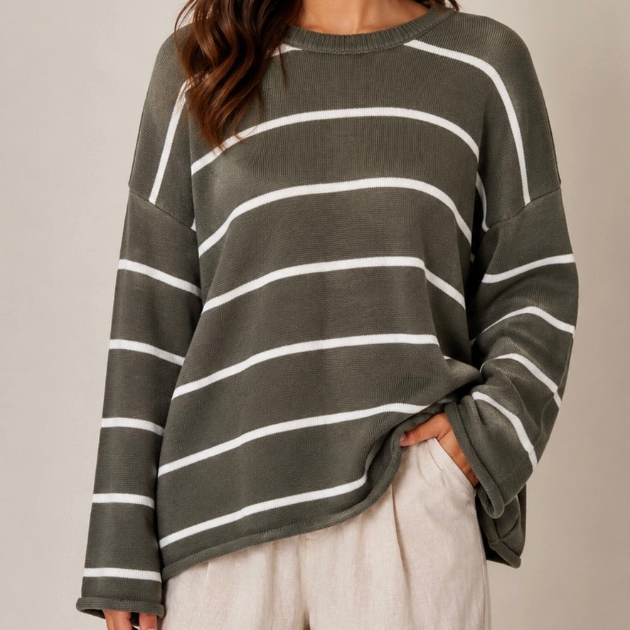 CAMISOLA DE MALHAS COM RISCAS