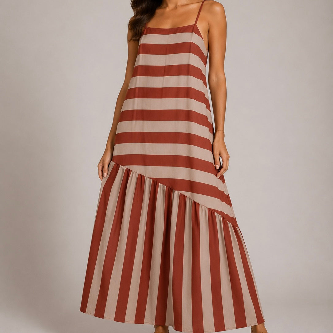 VESTIDO LISTRADO DUPLO