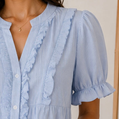 CAMISA ÀS RISQUINHAS COM FOLHOS