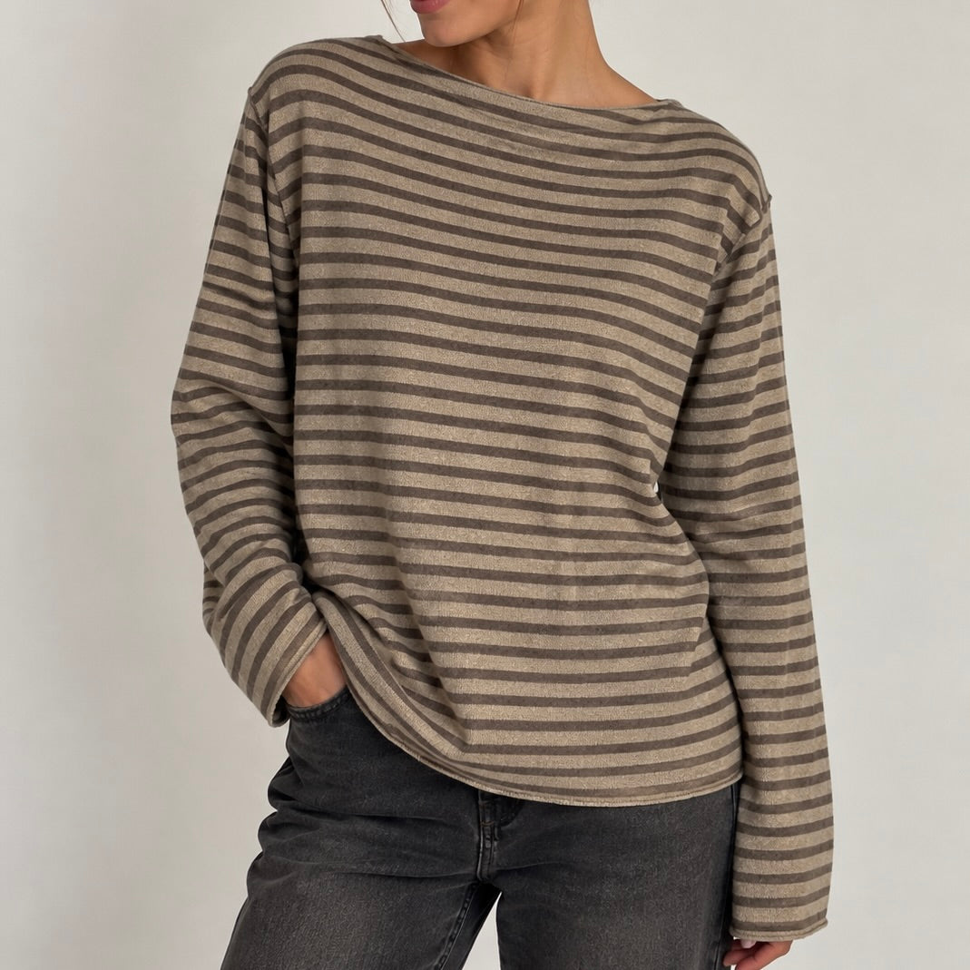 CAMISOLA DE MALHA ÀS RISQUINHAS