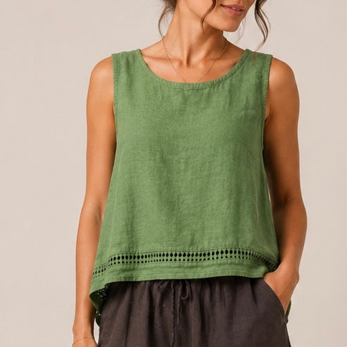 BLUSA DE CAVAS DE LINHO