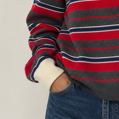 CAMISOLA DE RISCAS COM GOLA