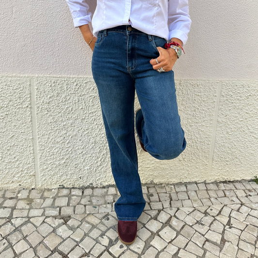 CALÇAS DE GANGA RETAS