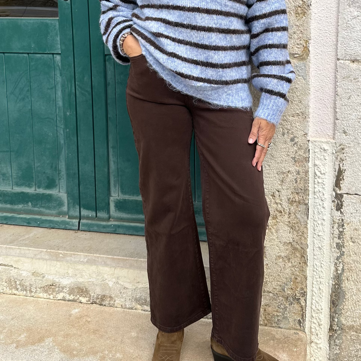 CALÇAS DE GANGA RETAS