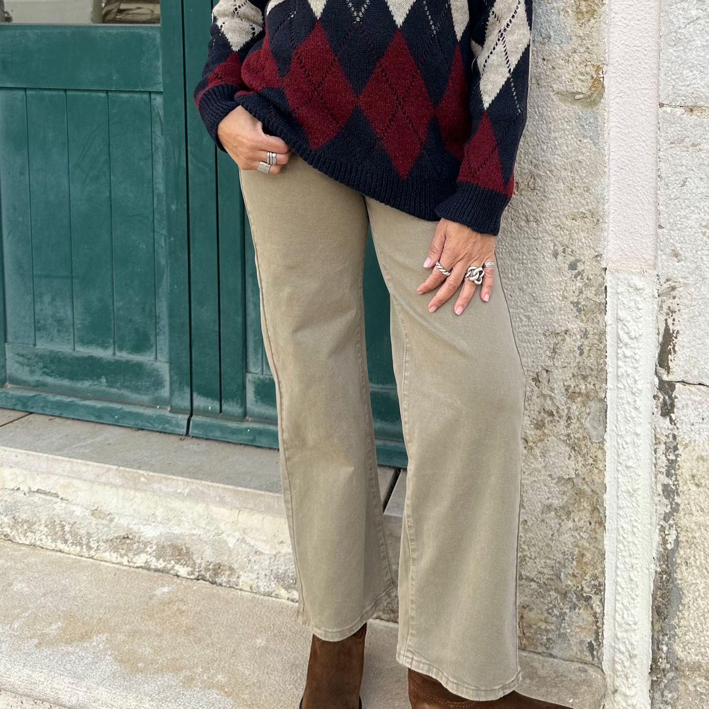 CALÇAS DE GANGA RETAS