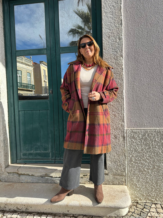 CASACO COMPRIDO XADREZ