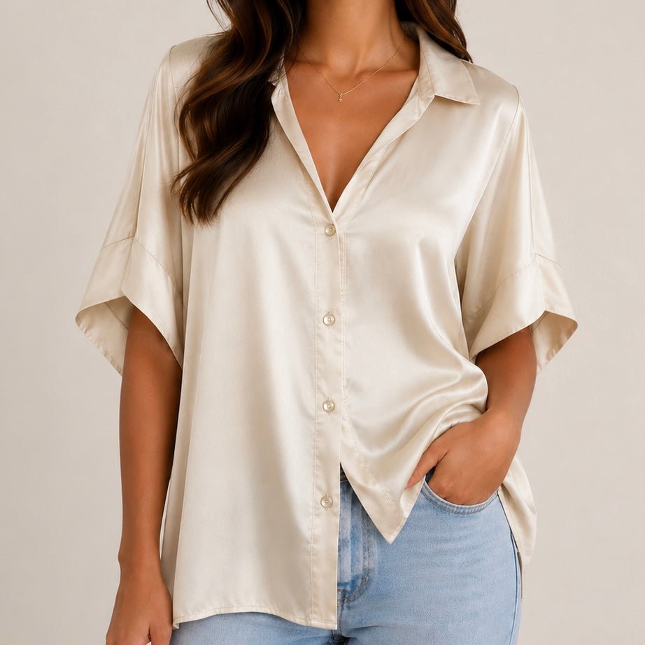 CAMISA ACETINADA - Pé Calçado