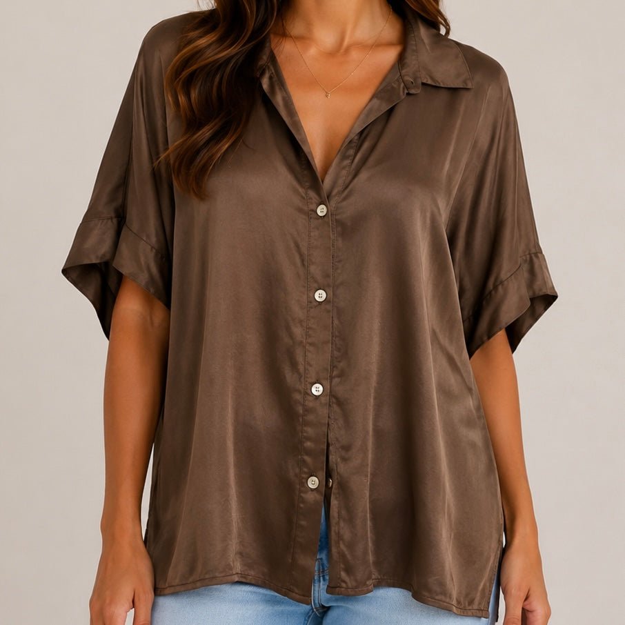 CAMISA ACETINADA - Pé Calçado