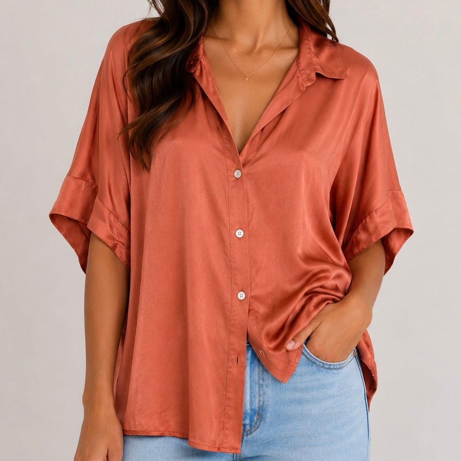 CAMISA ACETINADA - Pé Calçado
