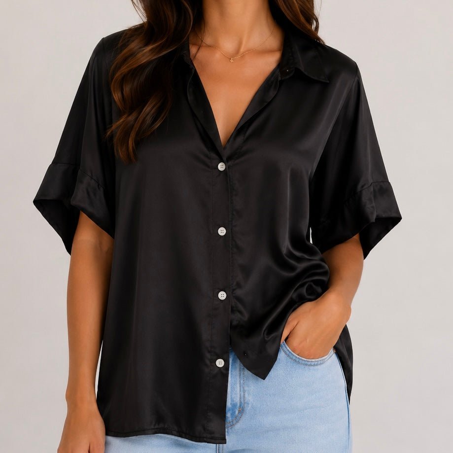 CAMISA ACETINADA - Pé Calçado