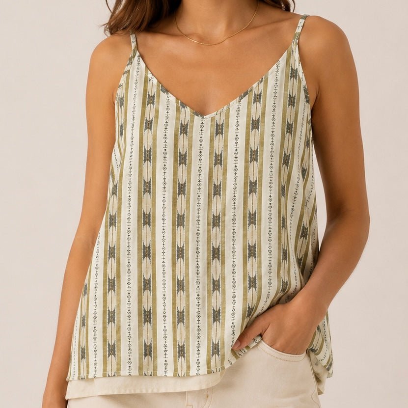 CAMISOLA CAVA COM PADRÃO - Pé Calçado