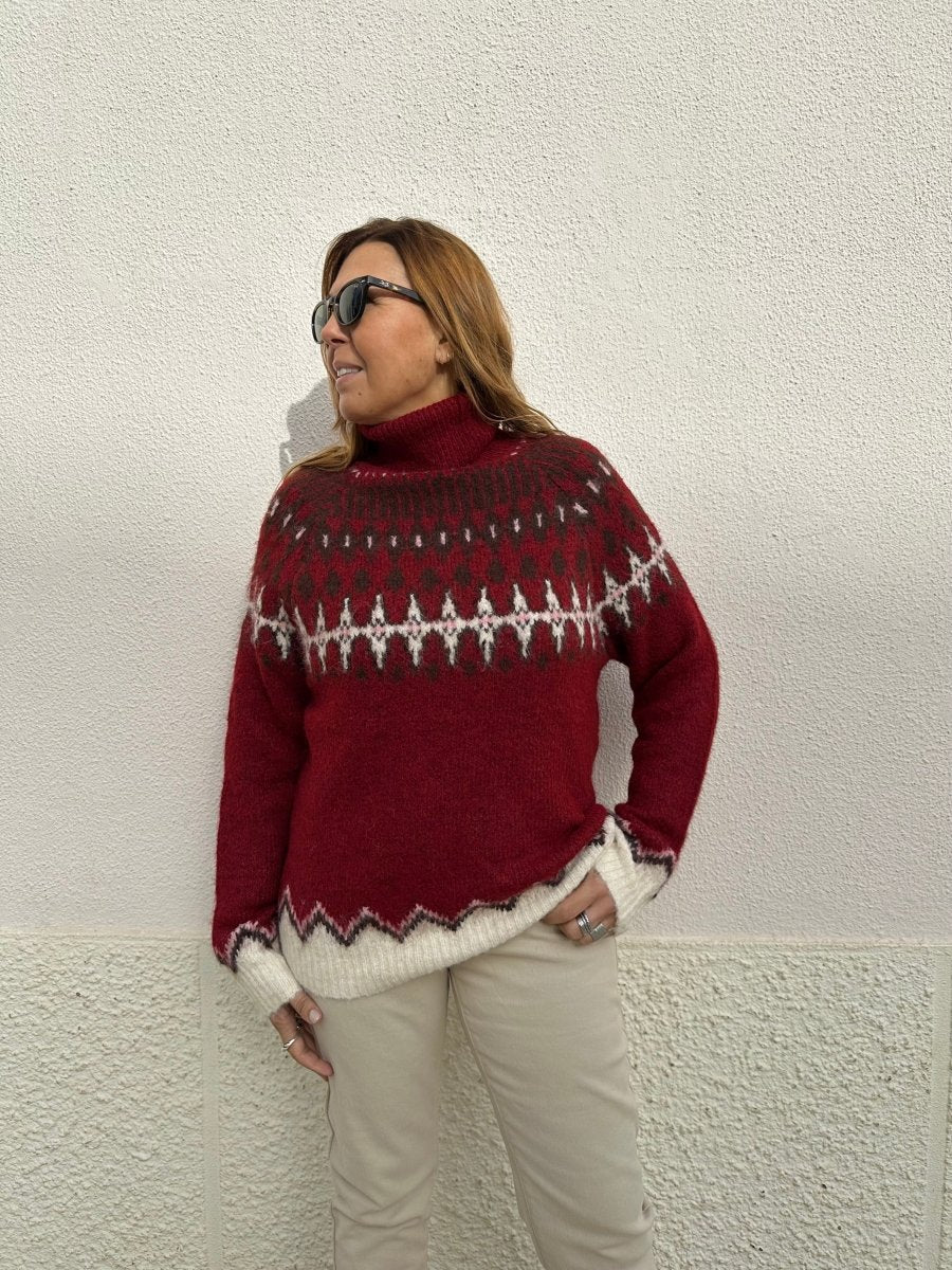 CAMISOLA DE MALHA NÓRDICA - Pé Calçado