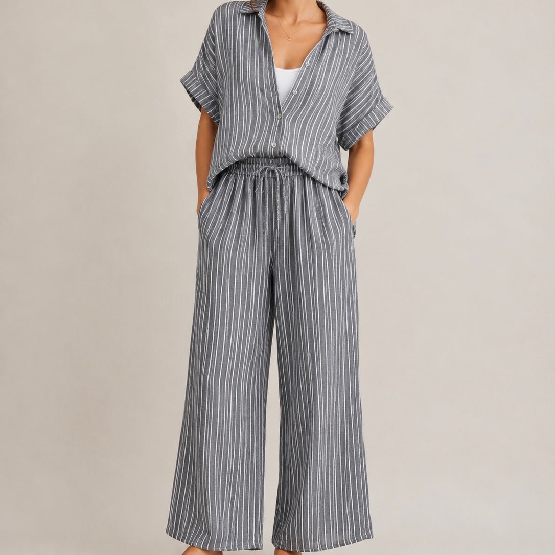 CONJUNTO COM RISCAS - Pé Calçado