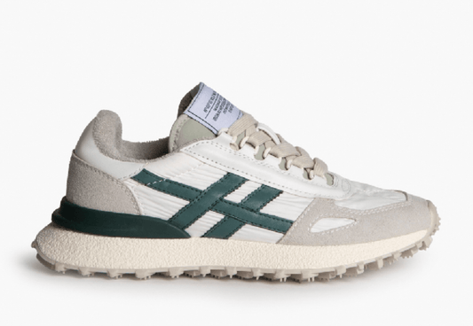 CORINA - TENIS DESPORTIVO RETRO BRANCO E VERDE - Pé Calçado