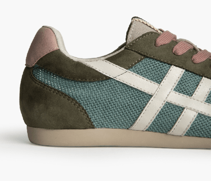 CORINA - TENIS DESPORTIVO RETRO VERDE - Pé Calçado