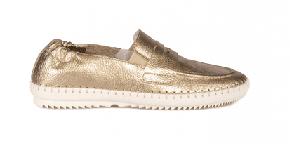 MOCASSIM DESPORTIVO EM PELE LAMINADA - Pé Calçado