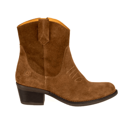 T - 1255 - C BOTIM TEXANO EM CAMURÇA - Pé Calçado