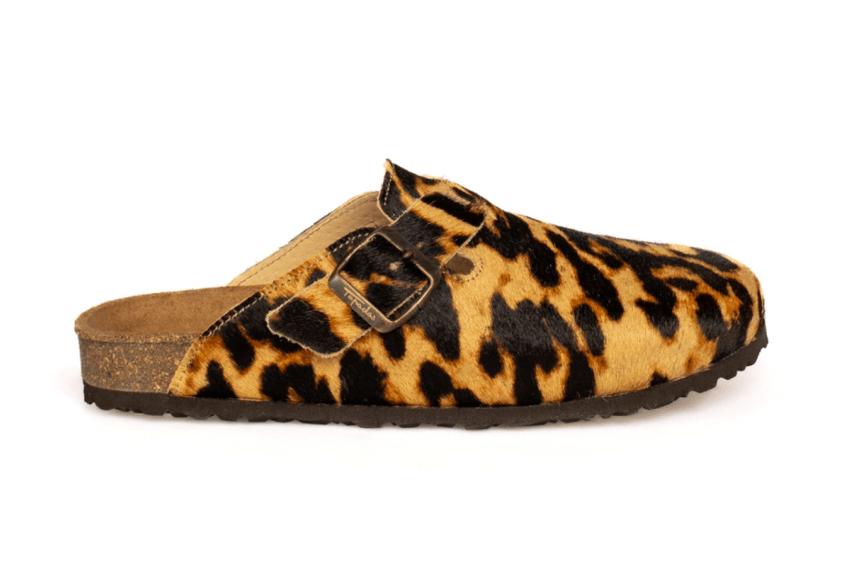 T902 - PL - CLOGS DE PÊLO ANIMAL PRINT - Pé Calçado