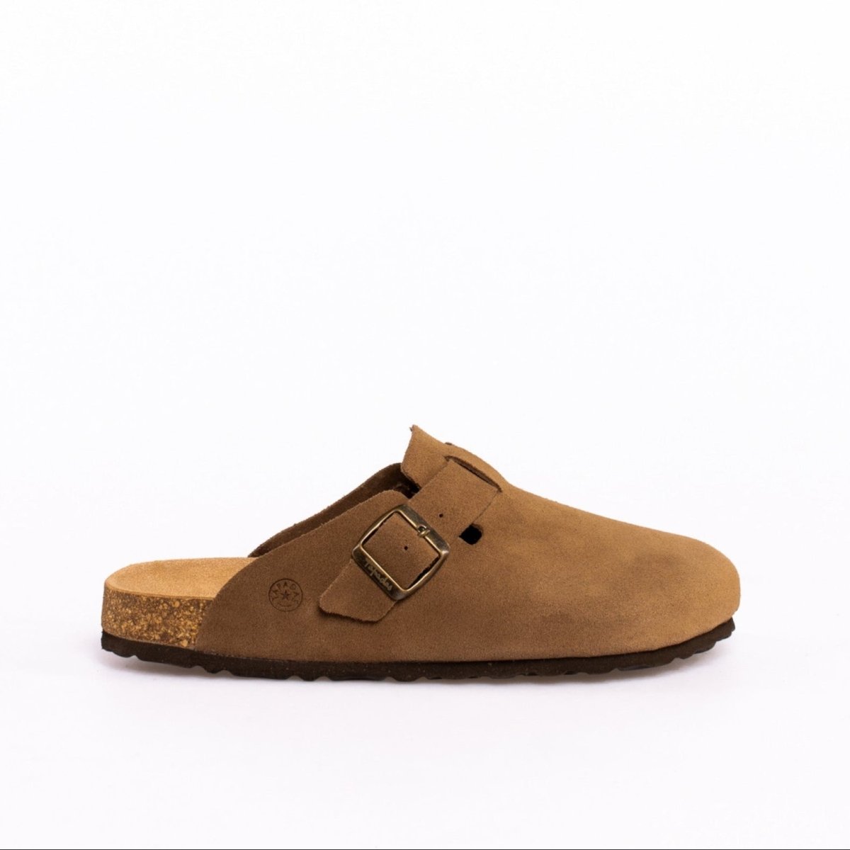 TAPADAS | CLOG CAMURÇA CAMEL - Pé Calçado