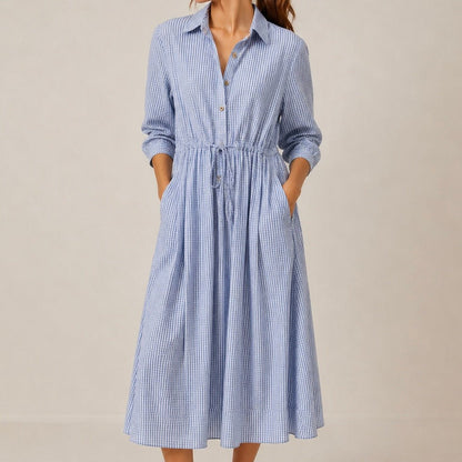 VESTIDO AOS QUADRADINHOS - Pé Calçado