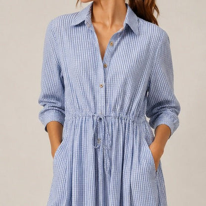 VESTIDO AOS QUADRADINHOS - Pé Calçado