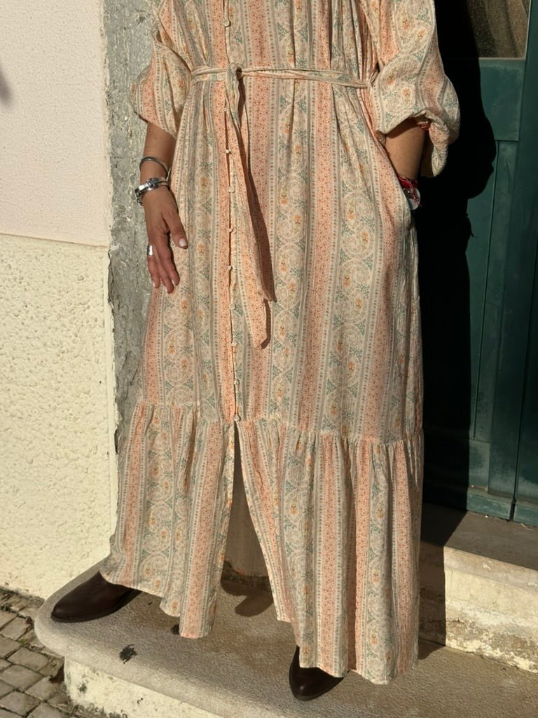 VESTIDO CAMISEIRO FLORAL - Pé Calçado