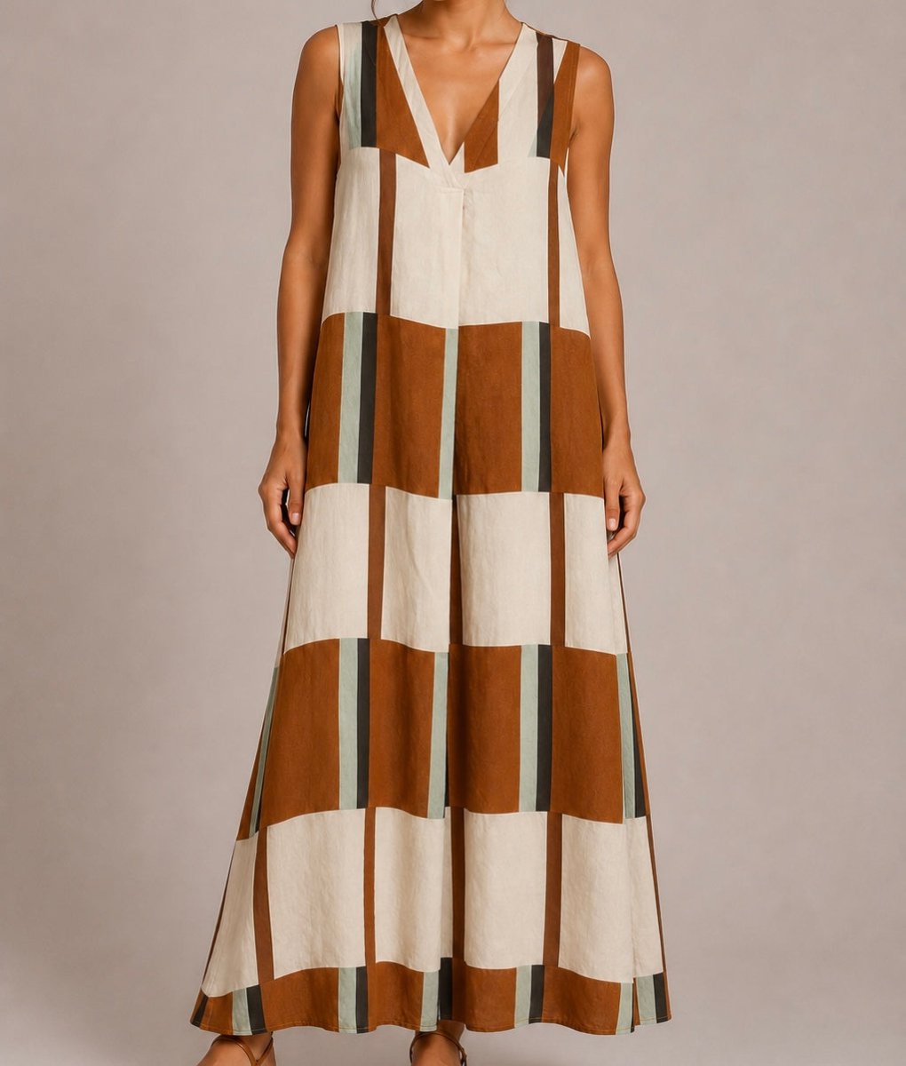 VESTIDO COM BLOCOS GRANDES - Pé Calçado