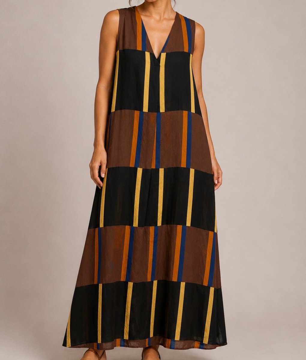VESTIDO COM BLOCOS GRANDES - Pé Calçado