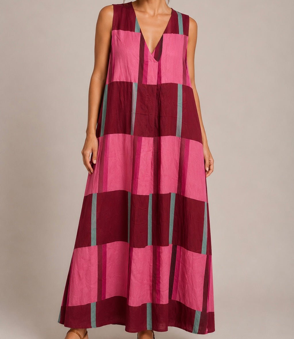 VESTIDO COM BLOCOS GRANDES - Pé Calçado