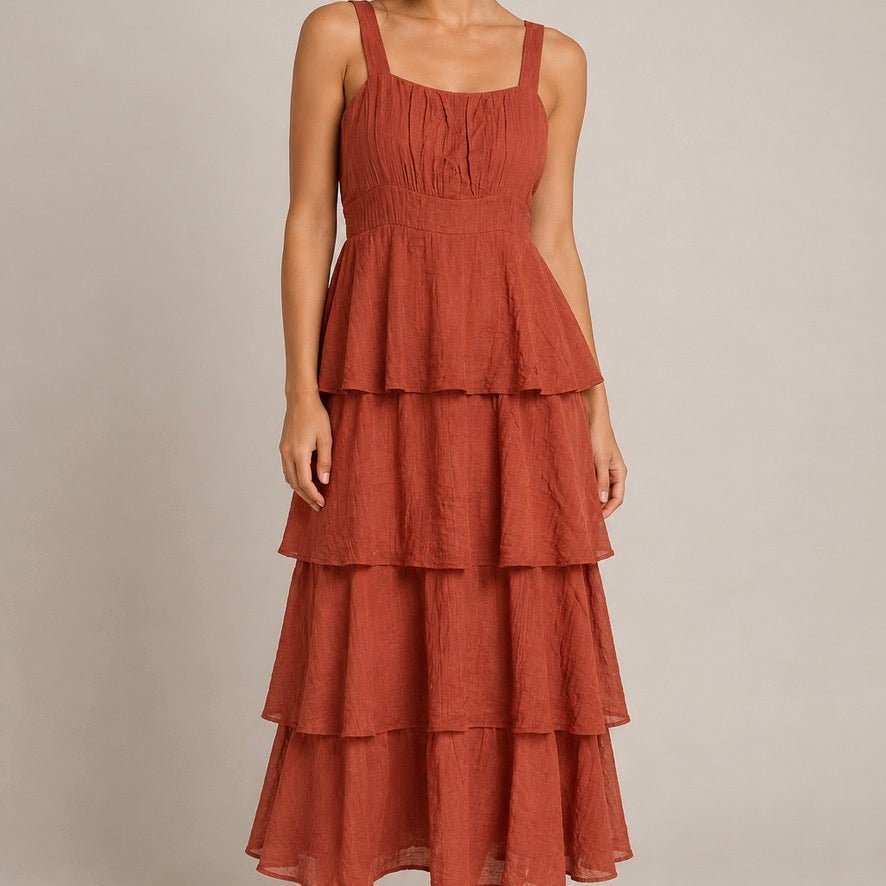 VESTIDO COM FOLHOS - Pé Calçado