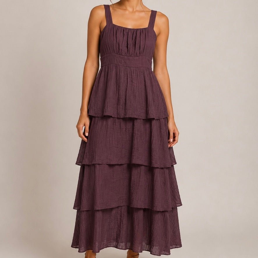 VESTIDO COM FOLHOS - Pé Calçado