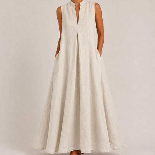 VESTIDO DE LINHO - Pé Calçado