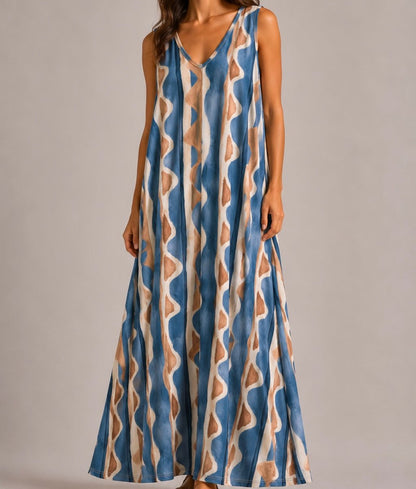 VESTIDO DE MALHA FRIA TRIBAL - Pé Calçado