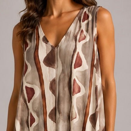 VESTIDO DE MALHA FRIA TRIBAL - Pé Calçado
