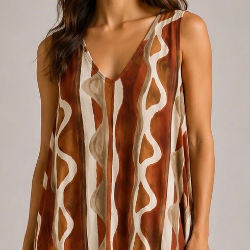 VESTIDO DE MALHA FRIA TRIBAL - Pé Calçado
