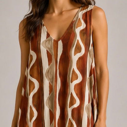 VESTIDO DE MALHA FRIA TRIBAL - Pé Calçado