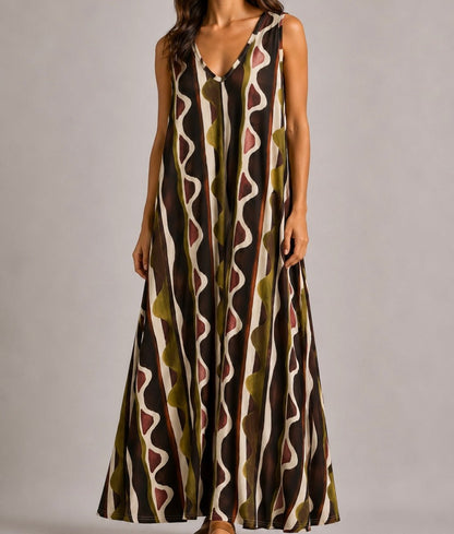 VESTIDO DE MALHA FRIA TRIBAL - Pé Calçado