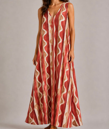 VESTIDO DE MALHA FRIA TRIBAL - Pé Calçado