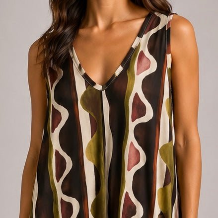 VESTIDO DE MALHA FRIA TRIBAL - Pé Calçado